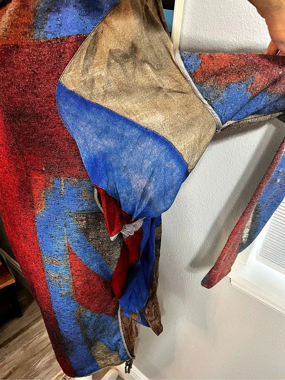 Vivienne Westwood Anglomania Geometric Mini Dress Red & Blue Size 40 vintage 90s - Picture 13 of 16